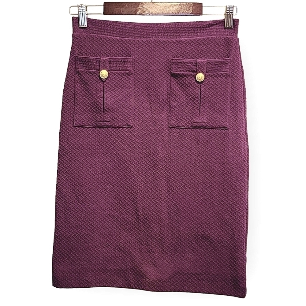 Anthropologie Vanessa Virginia textured midi skirt Career Size XS